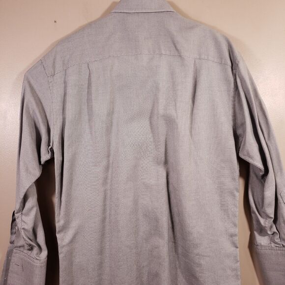Ermenegildo Zegna Shirt Mens SIZE 16/41 Gray Button French Cuff Long Sleeve - Picture 7 of 12